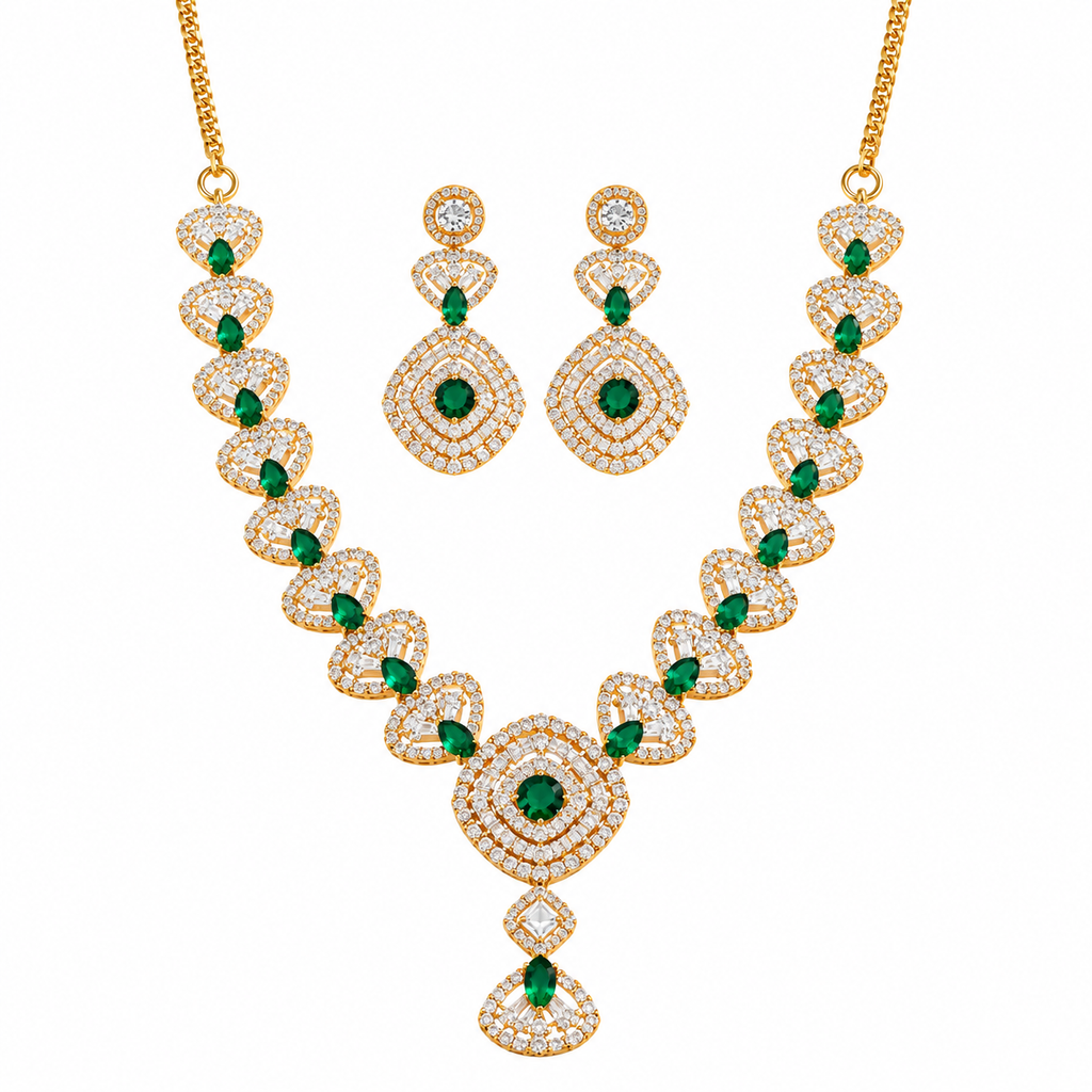 Emerald Royal Elegance Necklace Set