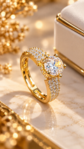Solitaire American diamond Ring