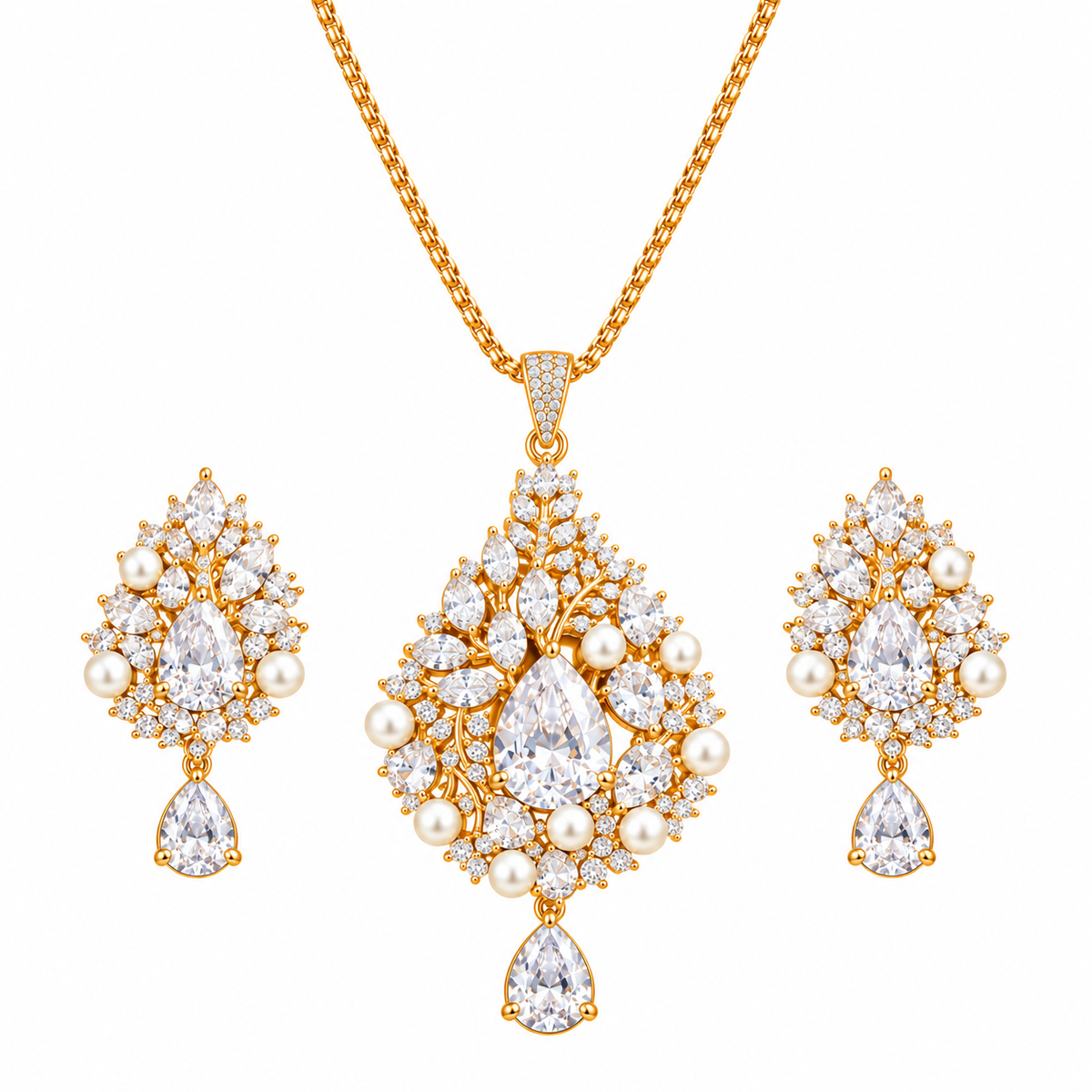 white beautiful pendent set with sea pearl by lumeira jewels