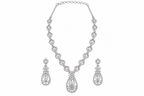 Luxury Silver Sparkle Necklace Set