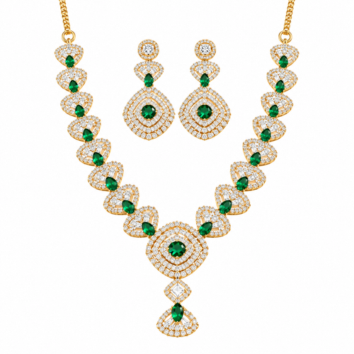 Emerald Royal Elegance Necklace Set