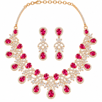 Ruby Rose Elegance Necklace Set