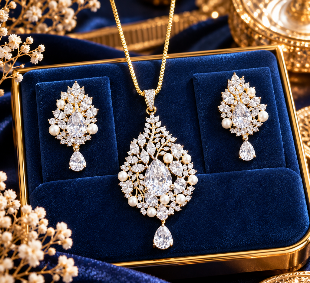 white beautiful pendent set with sea pearl by lumeira jewels