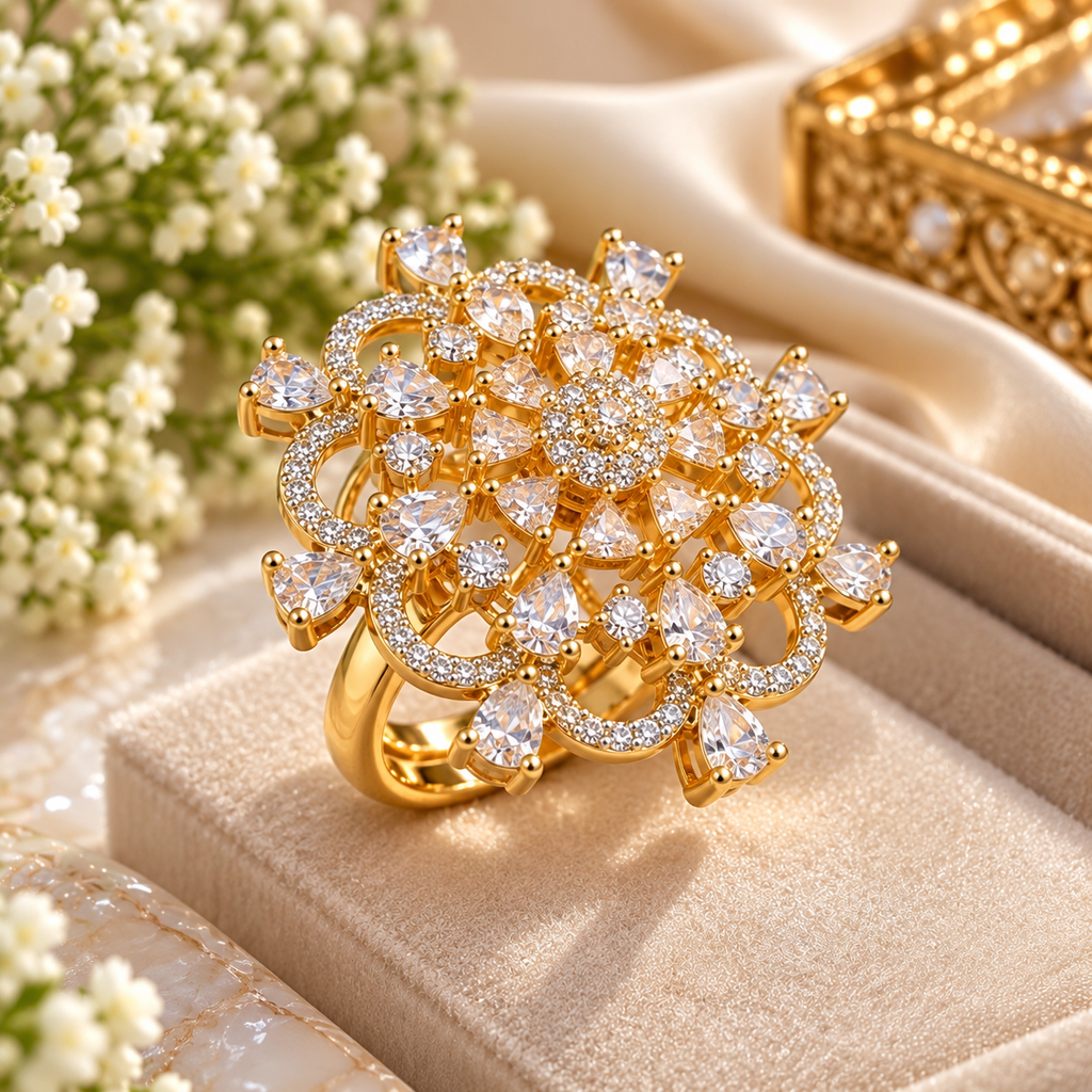 Radiance Floral Statement Ring