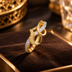 Golden Infinity – Luxury American Diamond Ring