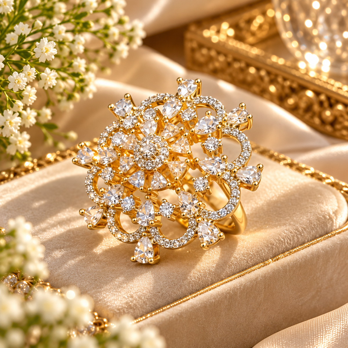 Radiance Floral Statement Ring